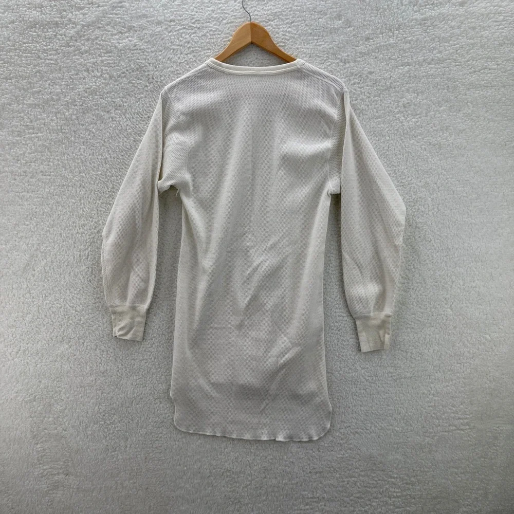Vintage Hanes American Sportsman Shirt Mens XL White Thermal USA Made Outdoor